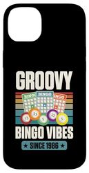 Groovy Bingo Vibes Since 1986 Bingo Compleanno Nascita Anno Custodia per iPhone 14 Plus