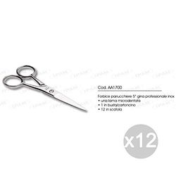 Ipam Set 12 aa1700 Ciseaux Coiffeur 5 Pouces manucure et pédicure, Multicolore, Unique