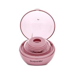 Suavinex, Esterilizador de Chupetes Portátil con Luz Ultravioleta UV, Elimina el 99% de los Gérmenes en 3 Minutos, Funciona con Pilas o USB, Seguro, Sin Agentes Químicos, Ideal Viaje, Duccio Rosa