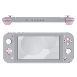 eXtremeRate Botones de ABXY Dpad Home Captura Volumen L R ZL ZR Gatillos, Teclas con Herramientas Compatible con Nintendo Switch Lite - Sin Consola Portátil, Rosa Sakura