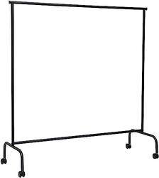MAUL Perchero de fila MAULlimbo, armario móvil y elegante para salas de eventos, ferias y oficinas, estable y elegante perchero de metal para chaqueta y abrigo, negro