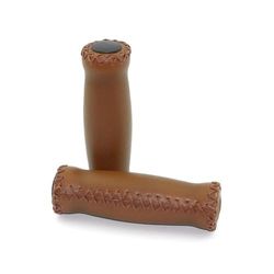 Set Grips Classique Ville Vintage Confort Marron Ergonomique Bicyclette