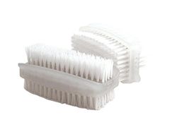 Plastic nagelborstel, wit, 2 stuks