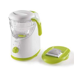Chicco Easy Meal, robô cozinha bebé multifunções para desmame, misturador de alimentos e aquecedor de alimentos para bebés e crianças com cozedura a vapor, rala, mistura, tritura, quente e desbaste