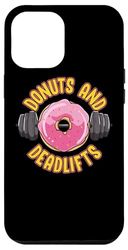 Carcasa para iPhone 14 Pro Max Donas divertidas y peso muerto donuts de entrenamiento gimnasio donut