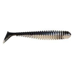 Berkley PowerBait Esca morbida da pesca, diverse dimensioni e forme, Unisex - Adulto, PowerBait Power Swimmer, Black Shad, 4.3" (6 Count)