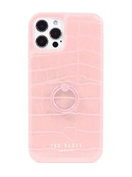 Ted Baker CATTIE fingerögla bakre skal för iPhone 12 Pro/iPhone 12 (2020) 6,1 tum - Croc rosa