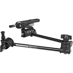 Manfrotto 196B-2 - Brazo para cámaras digitales con espigote y conector de cámara, 2 secciones, negro