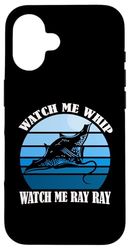 Funny Retro Vintage Watch Me Whip Manta Ray Lover Custodia per iPhone 16