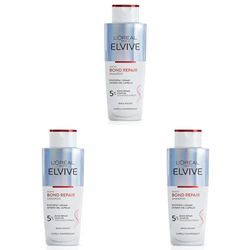 L'Oréal Paris Elvive Bond Repair Shampoo, Rafforzante, Per Capelli Danneggiati, Ricrea I Legami Interni Del Capello, Con Acido Citrico, 200 Ml (Confezione da 3)