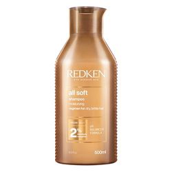 Redken All Soft Shampoo, For Dry Hair, Argan Oil, Intense Softness and Shine, 66 Percent More Inside, 500 ml