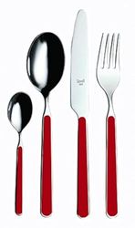 MEPRA Spa 10S722024 Ménagère de 24 Pièces Millenium Rouge