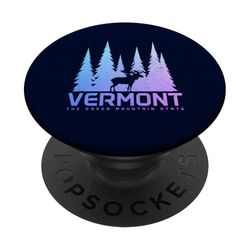 Vermont The Green Mountain State Moose Nature Amante PopSockets PopGrip Adesivo