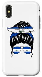 El Salvadoran Girl El Salvador Flag El Salvadoran Woman Case for iPhone X/XS