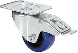 LD Systems 372091 - Rotella con giuntura mobile e freno, 80 mm, colore: Blu