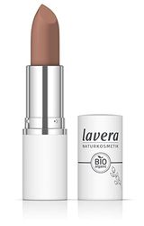 lavera Comfort Matt Lipstick - Warm Wood 02 - Colore intenso - Finitura opaca - Sensazione confortevole - Fino a 6 ore di tenuta - Vegano - Cosmetici naturali (1x 18,2 g), marrone
