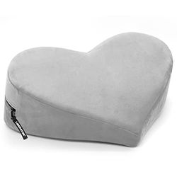 Liberator Heart Wedge Sensual Positioning Pillow - Microvelvet Grey, (14088)