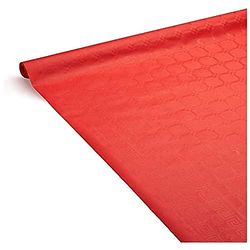 Le Napage Art de la Table tafelkleed van damastpapier, 1,18 x 6 m, rood