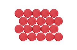 MAULpro, facetterand magneten, rond, onbreekbaar kunststof, rood, hechtkracht 0,6 kg
