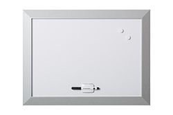 Bi-Office, Lavagna Kamashi, Magnetica Cancellabile a Secco, Cornice Argento MDF, 90x60cm