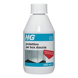 HG Protettivo per Box Doccia, Detergente Anticalcare per Piastrelle, Vetri e Mobili da Bagno, Utilizzabile su Docce e Vasche per Rimuovere Calcare e Residui di Sapone, 250 ml