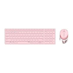 Rapoo 9750M clavier Souris incluse RF sans fil + Bluetooth QWERTZ Allemand Rose