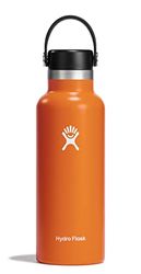 Hydro Flask 0A56JY FLASK Waterfles van 532 ml Vacuüm Geïsoleerde Roestvrij Stalen Drinkfles met Lekvrije Flex Cap en Handgreep Dubbelwandige Herbruikbare BPA-vrij Standaard Opening Mesa