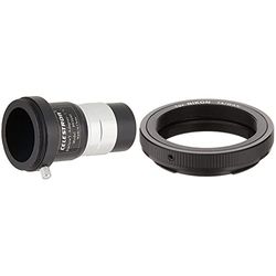 Celestron CE93640 Raccordo Fotografico Universale con Barlow 2X 31.8mm & Anello T2 Per Nikon, Nero