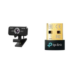 Creative Live! Cam Sync 1080p V2 Webcam USB Grand Angle avec Fonction muet Automatique et réduction du Bruit pour Les appels vidéo & TP-Link Adaptateur Bluetooth 5.0 UB500, dongle Bluetooth 5.0
