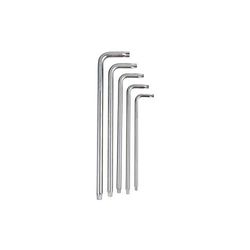 KING TONY 20515PR01 Spline L - Wrench Set, Extra Long arm Type, M5 - M12 Size, 5 Piece, Pack of 4