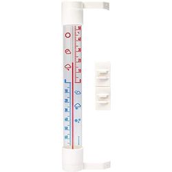 Browin 20510 020510 - Termómetro exterior adhesivo, transparente, blanco, tamaño mediano, universal, escala de temperatura -70-+50 °C, 26 x 230 mm, 4,5 x 10 x 32 cm