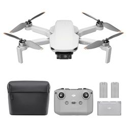DJI Mini 4K Fly More Combo, drone per adulti, fotocamera 4K HD, meno di 249 g, stabilizzatore 3 assi, trasmissione video 10 km, return automatico, 3 batterie per tempo di volo max 93', C0, QuickShots