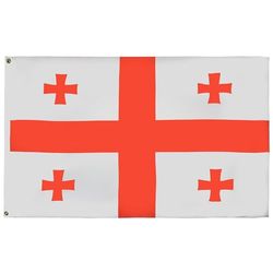 AZ FLAG - Bandiera Georgia - 150 x 90 cm - Poliestere leggero - Bandiera Georgiana con occhielli metallici incorporati - 80 g