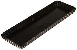 Ibili Moka Molde RECT.Moka Fundo móvel 36 x 13 cmS, Stainless Steel, preto, 36 x 13 cm