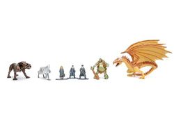 Jada Toys Juego de Figuras de Harry Potter (Mega Pack con 7 Figuras coleccionables en 3 tamaños) – Juguetes de Metal a Partir de 6 años (Harry, Hermione, Ron, Pico de Seda, Troll, Troll, Esponjoso,