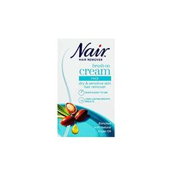 Nair Nourish Facial Brush-On - Hair Removal Cream for Face & Body - Ultra precision - for Dry & Sensitive Skin - with Argan Oil - 50ml