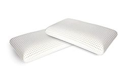 Talamo Italia - Talamo Italia Lot de 2 oreillers pour lit, 100% Made in Italy, Oreiller ergonomique "savon" en mousse à mémoire de forme perforée, hypoallergénique et respirant, 70x40xh16 cm