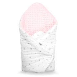 Sevira Kids - Gigoteuse d'emmaillotage - Hiver - Bebe - Multi-Usage - 100% Coton - Mincky Réversible - Nid d'ange - Cadeau Naissance - Stella Rose - 80x80 cm