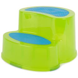 Bieco Banqueta de escada infantil verde | Banqueta de dois degraus para crianças, casa de banho, escada, crianças, casa de banho, dois degraus, banco para lavatório e lavatório infantil, escada para