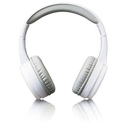 Lenco HPB-330 Casque Bluetooth - Écouteurs Intra-Auriculaires avec Bluetooth V5.0 - Jusqu'à 52 Heures d'autonomie - Batterie Li-ION intégrée avec 750 mAh - IPX4 Anti-éclaboussures - Blanc