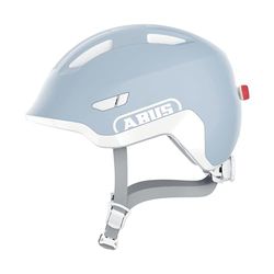 Casco per bambini ABUS Smiley 3.0 ACE LED - casco da bicicletta con luce - vestibilità profonda e spazio per una treccia - per ragazze e ragazzi - acqua pura, taglia S