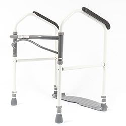 HOMECRAFT Buckingham Foldaway Toilet Support, Toilet Grab Bars, Bathroom Aid, Adjustable, For Elderly, Disabled