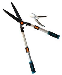 HOME It Telescopische heggenschaarset, 2-delig, uittrekbaar 67-90 cm, 280 mm lemmet, comfortabele handgreep, perfect voor gepassioneerde tuinders
