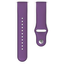 Hama Fitbit horlogeband 22 mm (verstelbare reservearmband voor smartwatch Fitbit Versa 2, Versa, Versa Lite, Fitbit armband om te wisselen, siliconen wisselarmband, roestvrijstalen knop) paars