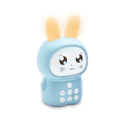 mooov 477511- Luz nocturna infantil quitamiedos conejito, lámpara sin cable para bebes, 16 sonidos, 3 timers, luz personalizada