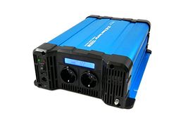 SOLARTRONICS FS1500D Convertisseur 12V 230V Pur Sinus 1500W - 3000W Puissance de crête - Convertisseur de 12V à 230V avec écran, Prise Schuko & USB