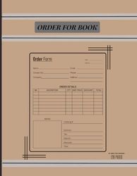 ORDER FORM BOOK // Sale Details Log - Track Order In Your Business - Professional Order Form - 120 Pages Sized 8.5" x