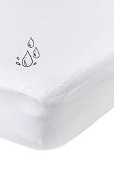 Meyco Home Molton PU sábana Bajera Impermeable para 2 Personas (sábana Bajera de algodón 100, Transpirable, Dimensiones: 140 x 200 cm), Blanco