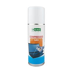 D.RECT Aria Compressa Spray 200ml - Spray a Gas Compresso, Pulitore per Tastiera, Computer Fotocamera Telefono Cellulare - Pulizia PC Inodore, Pulitore per Computer e Tastiera