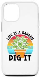 Custodia per iPhone 15 Life Is A Garden Dig It Giardinaggio Giardiniere di piante botaniche